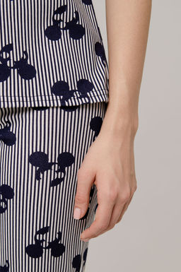 Арт. 9168 Пижама с брюками 42-50 (5 шт) Цвет:верх- синий, белый, низ-синий, белый - Калинка фото 8