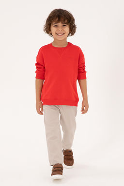 Erkek _ocuk K_rm_z_ Bisiklet Yaka Basic Sweatshirt - U.s. polo assn фото 4