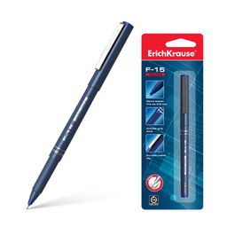 АКЦИЯ Цена за 48 шт. Ручка капиллярная ErichKrause F-15 Stick Classic 0.6, цвет чернил черный (в блистере по 1 шт.)