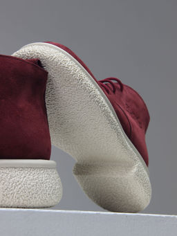 Ботинки 308.агатаw. бордо замша/Байка