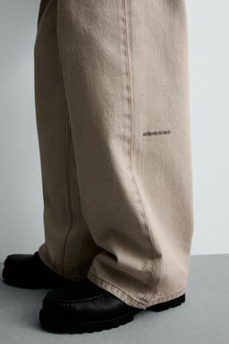 JEANS LOOSE FIT / Crudo / Marr?n - Zara фото 7