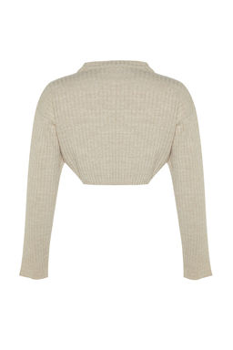 Siyah Super Crop Basic Triko Kazak TWOAW23KZ01068 - Trendyolmilla фото 18