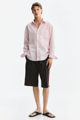 Camisa en mezcla de lino Relaxed Fit - H&m фото 13