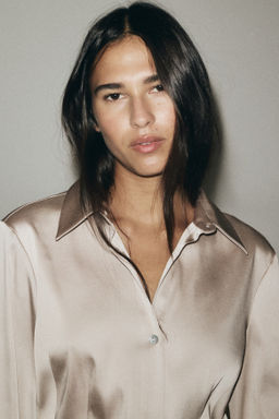 Camisa entallada de sarga - H&m фото 3
