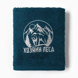 Полотенце махровое Хозяин леса, 35?60 см, хлопок 100%, зелёное