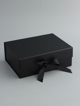 Коробка подарочная с бантом складная 29 х 22 х 10,5 см Черная