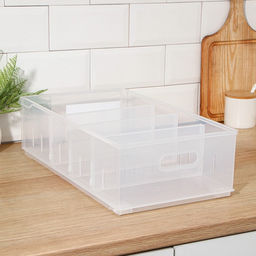 Контейнер для хранения без крышки Econova ROLLY, 11.5 л, пластик, 24.2×45×12.9 см, прозрачный