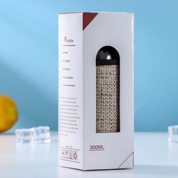 Бутылка для воды «Кантри», 300 мл, h=16.5 мл, в чехле, стекло, рисунок МИКС