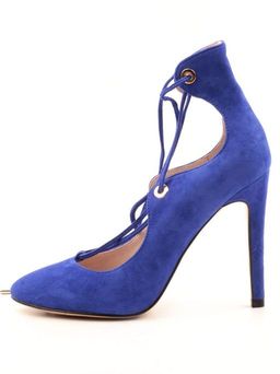 06-V-238 BLUE Туфли женские (натуральная замша) - Фабричный китай фото 12