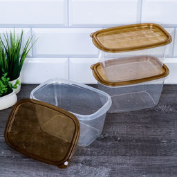 Салатник прямоугольный 3 штуки набор 17x11x9 см / P1 /уп 80/высокий - ГалеонТрейд фото 9