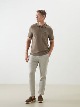 Polo Yaka K?sa Kollu Erkek Dokulu Ti??rt