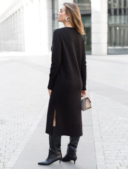 Платье Vilatte из пряжи с кашемиром чёрный  фото 4