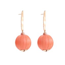 Серьги из металла и целлюлозными нитями