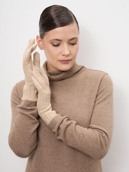 Перчатки из кашемира ULkos бежевые