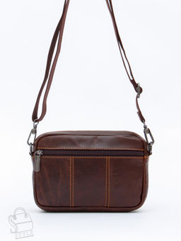 Сумка мужская кожаная 8615S brown Fuxhiniao