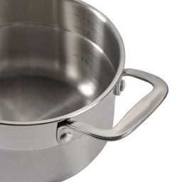 1272 GIPFEL Кастрюля GALA 16х9см/1,5 л со стеклянной крышкой, с индукционным капсульным дном. Материал: нерж. сталь 18/10. Толщина: 0,7мм / 4мм  фото 5