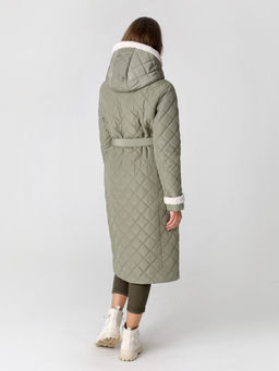 23416 Пальто оливковый - Dizzyway фото 3