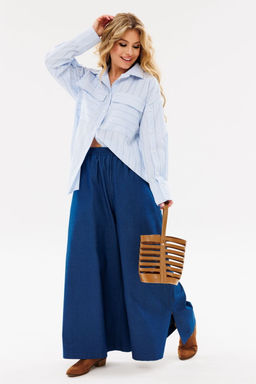 Рубашка AmberA 1098 голубой полоска  фото 3