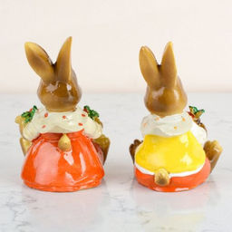Цена за 2 шт. Фигурка Кролик с морковкой 10 см / DY1599-1 /уп 4/240/Пасха - Галеонтрейд фото 4