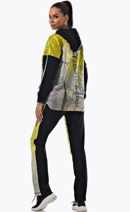 Толстовка из футера комбинированного с принтованной плащевой тканью - А+б коллекция фото 51