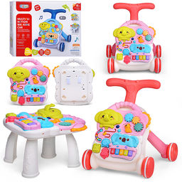 Игровой центр-Каталка "Слоник и коала" цвет розовый, 3 в 1 в коробке