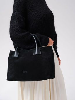 Замшевая сумка Iris DBR 31372 черный велюр фото 4