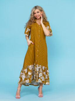 868 Платье "Горчичный"