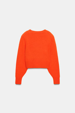 100% WOOL JUMPER WITH SHOULDER PADS - Zara фото 7