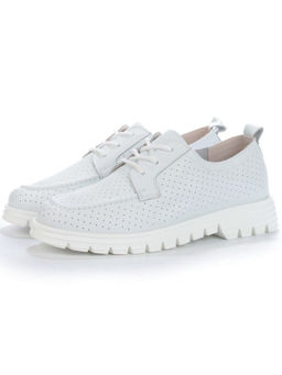 03-PDD161-1 WHITE Полуботинки женские (натуральная кожа) - Фабричный китай фото 15