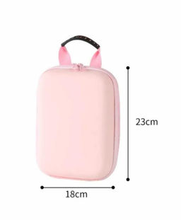 Косметичка дорожная с зеркалом и подсветкой, розовая