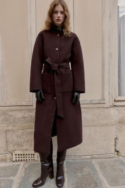 LONG COAT WITH BELT