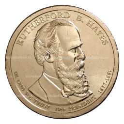 1 доллар 2011 года P Ратерфорд Хейз 19-й президент США