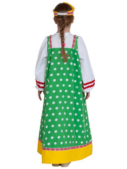 Костюм Русский народный для девочки Аленушка в зеленом р-р. 134