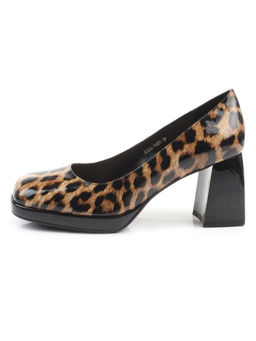 06-A126A-748PC BLACK/LEOPARD Туфли женские (натуральная кожа)