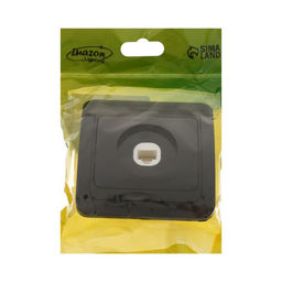 Розетка компьютерная Luazon Lighting «Орион», скрытая, IP20, одноместная, чёрная