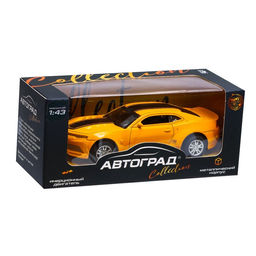 Машина металлическая Гонка, инерционная, масштаб 1:43, цвет жёлтый - Автоград фото 4