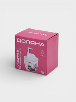 Дозатор для моющего средства с подставкой для губки Доляна «Лаванда», 260 мл