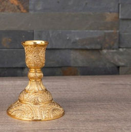 Подсвечник 2 штуки набор золото 9 см / 300G /уп 48/ - Галеонтрейд фото 2