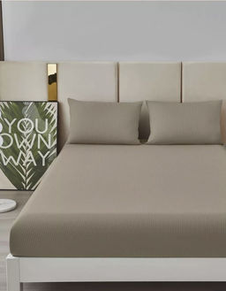 Простыня Страйп на резинке Мерцана MERCS007 (Тёмно-серый) 140x200