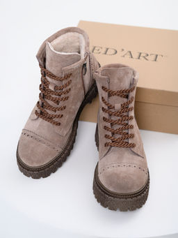 Ботинки 319.22511br.Капучино замша/шерсть