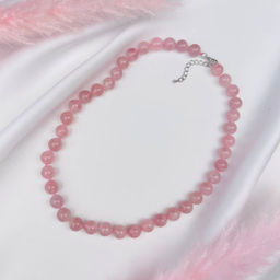 Бусы из мадагаскарского Розового кварца 45 см +