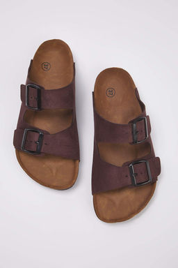 Koyu Kahverengi Suet Cift Tokal? Kad?n Terlik TAKSS24TE00004