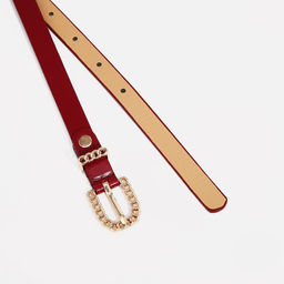 Ремень женский, ширина 1.4 см, пряжка металл, цвет бордовый - Simaland фото 2