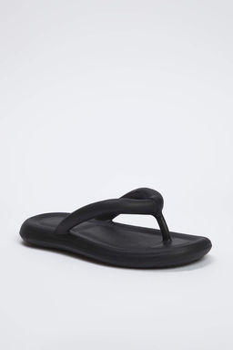 Trendyolmilla Shoes Siyah Dolgulu Kad?n Parmak Aras? Terlik TAKSS25TE00050  фото 2