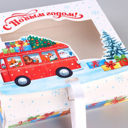 Коробка подарочная новогодняя складная С Новым годом 20?18?5 см