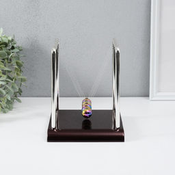 Маятник настольный антистресс «Шары Ньютона. Колыбель техно», пластик, бензиновые шары, 18×15×17.5 см