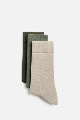 3-PACK OF CONTRAST SOCKS