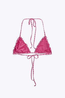 CHECK TRIANGLE BIKINI TOP - Zara фото 6