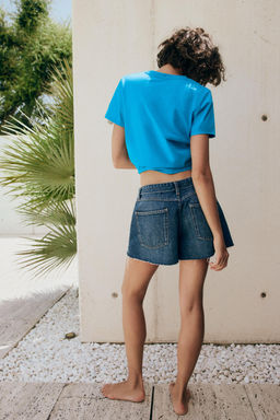 CAMISETA R?STICA ALGOD?N / Azul - Zara фото 6