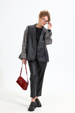 Костюм NIKVA н950-1 чёрный+серая клетка  фото 7